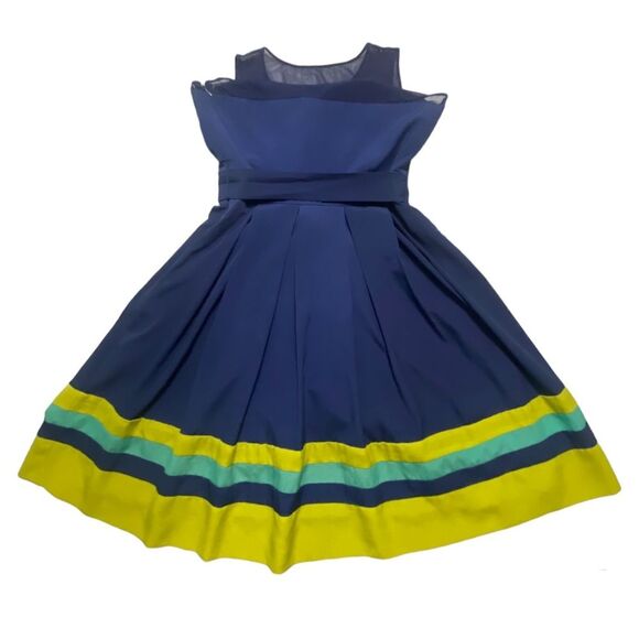 Guess Los Angeles, Navy Multi Mesh Dress Size 6 Party CocktaiL Mini - Picture 6 of 14